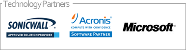 Technology Partners - SonicWALL Approved Solution Provider - Acronis Software Partner - Microsoft